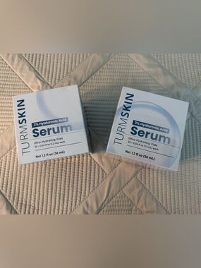 TurnSkin 3% Hyaluronic Acid Serum Vials - Hydrating Face Serum - 2 New Boxes